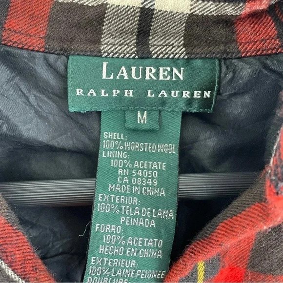 Lauren Ralph Lauren Womens Size M Wool Long Sleeve Button Down Shirt 0802 - Picture 4 of 8